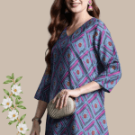 Blue Motif Kurti