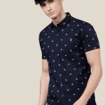 Navy Blue Slim Fit Shirt