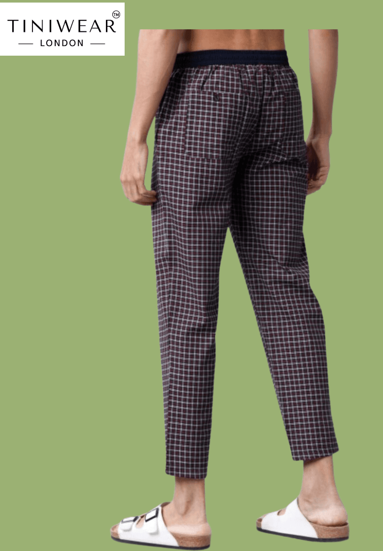 Black Checked Lounge Pants - Image 5