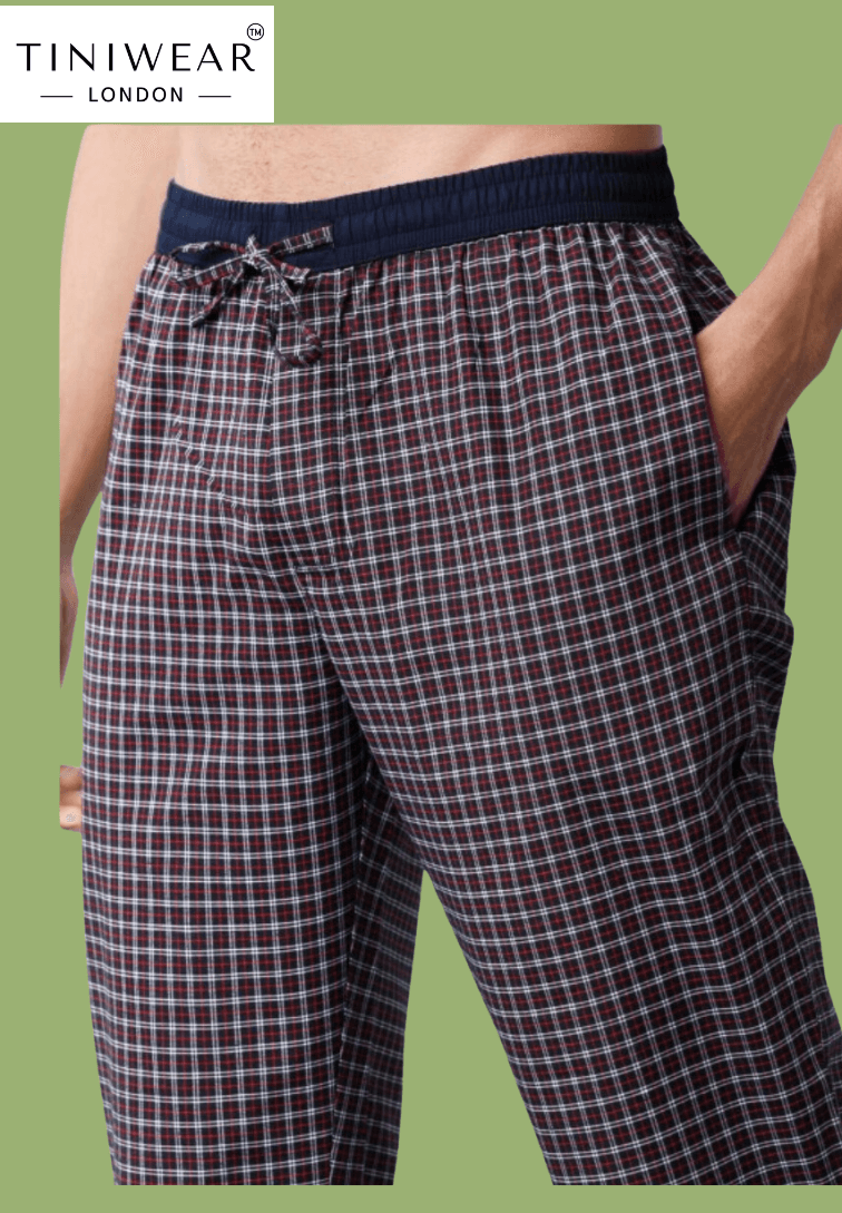 Black Checked Lounge Pants - Image 2