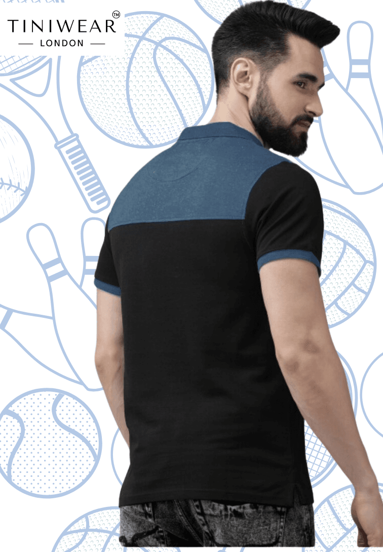 Polo Collar - Colourblocked Tshirt - Image 3