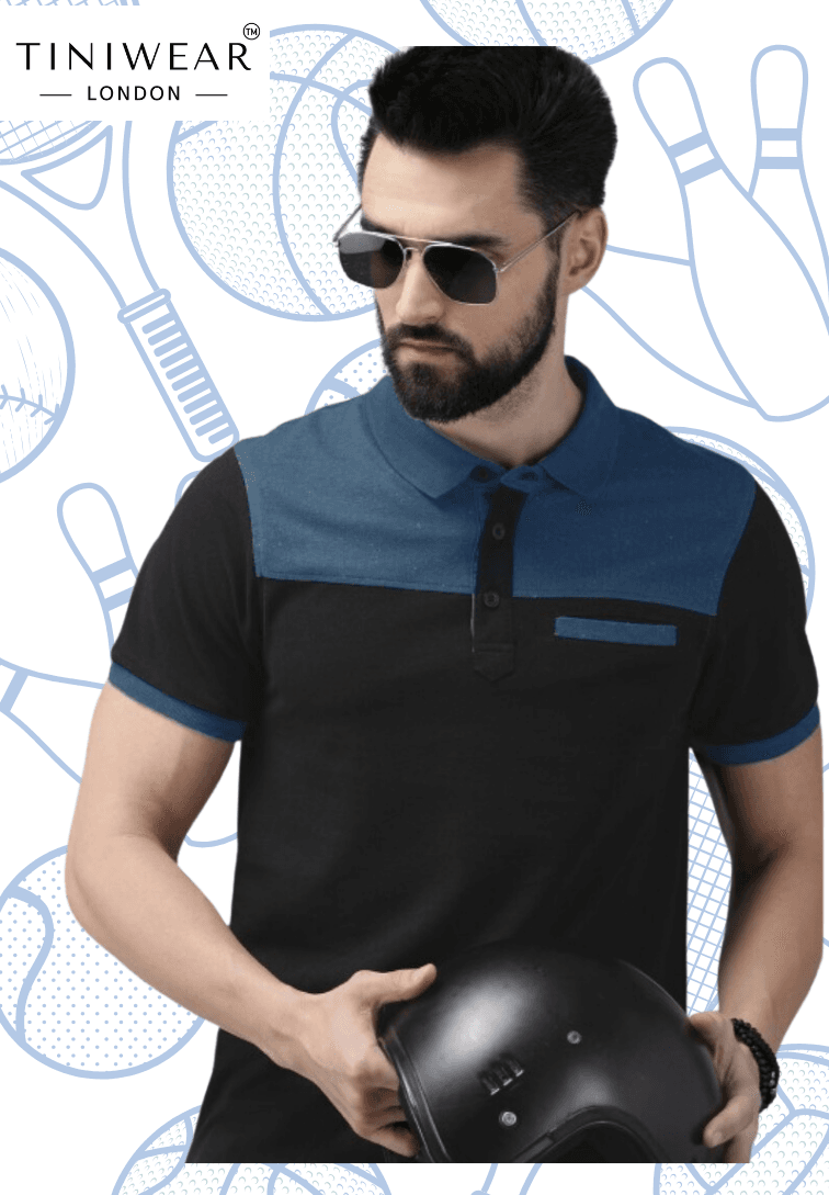 Polo Collar - Colourblocked Tshirt