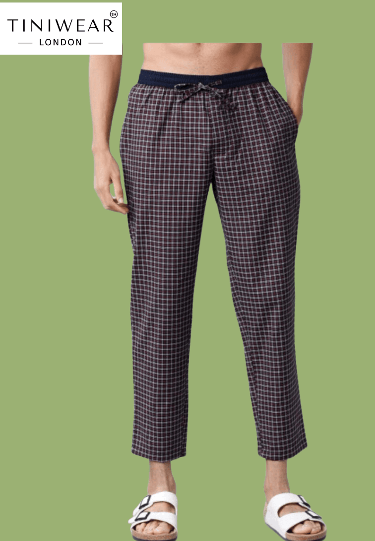 Black Checked Lounge Pants - Image 3
