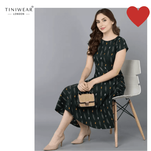 Flared Green Dress - Image 3