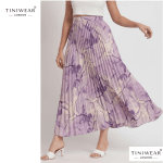 Abstract Print Purple Skirt