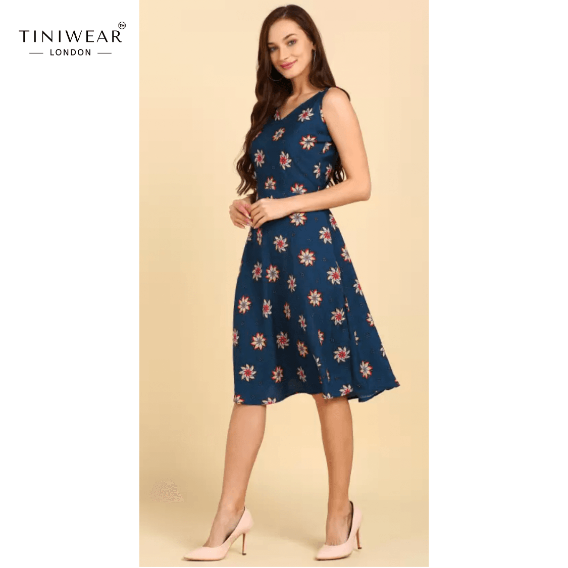 Floral Blue Dress - Image 2