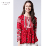 Printed Red Top