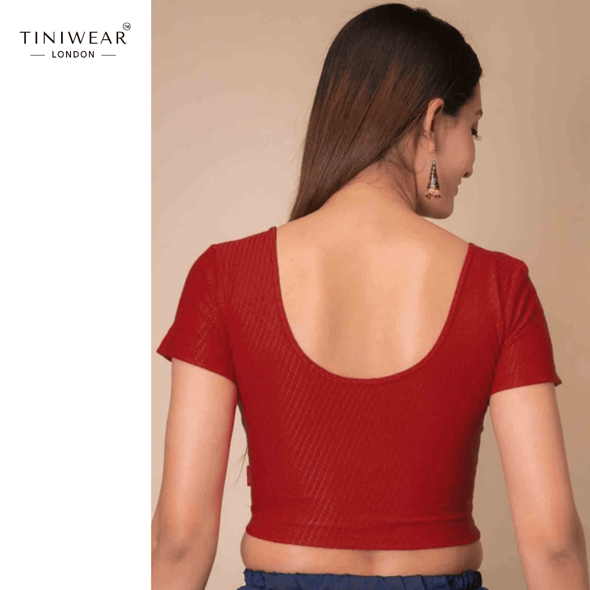 Red Stretchable Blouse - Image 2