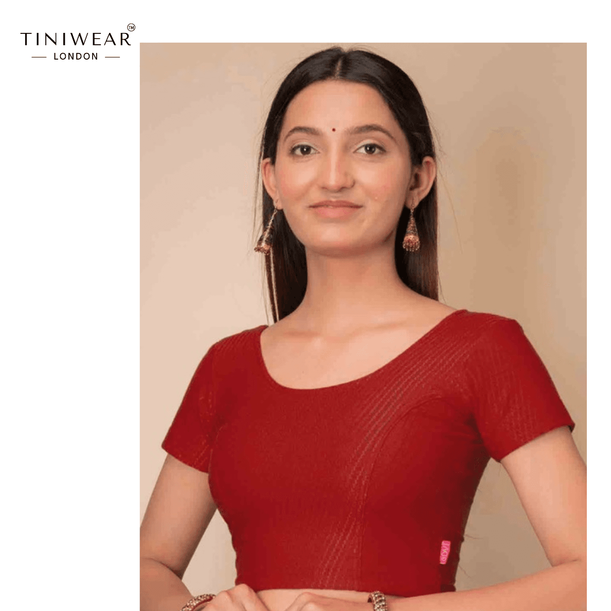 Red Stretchable Blouse