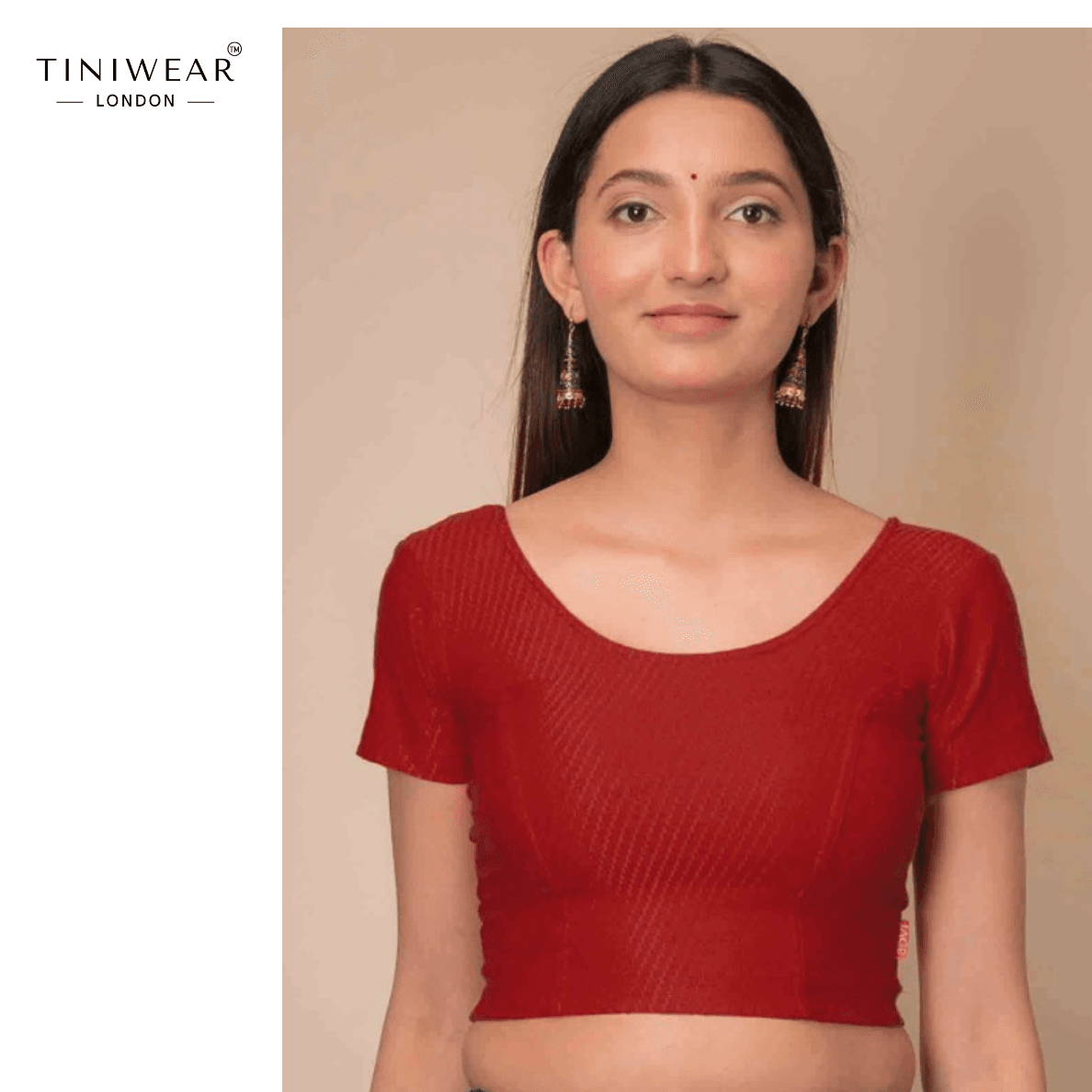 Red Stretchable Blouse - Image 3