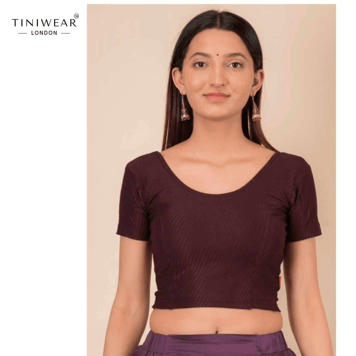 Maroon Stretchable Blouse - Image 3