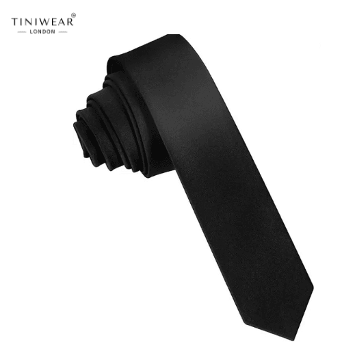 Solid Black Tie - 2 pieces - Image 3