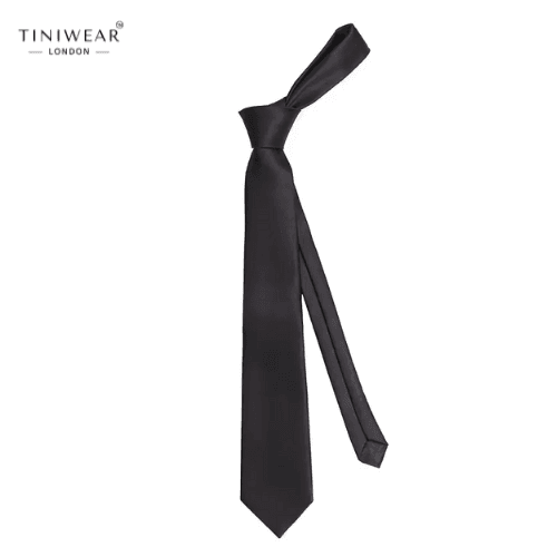 Solid Black Tie - 2 pieces - Image 4