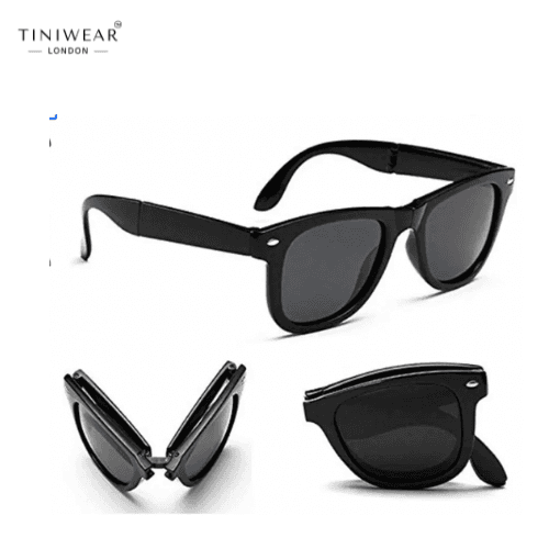 Folding UV Protection Sunglasses (Black) - Image 3