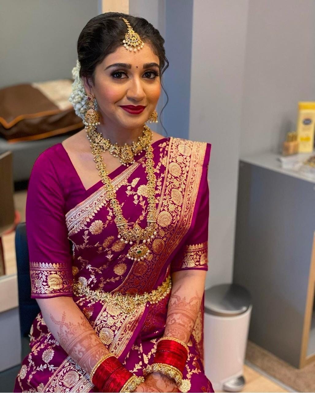 Elegant saree Radiant Maroon