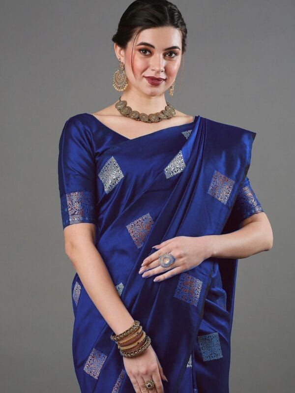 Blue Banarasi Kanjivaram Silk Saree in Sri Lank