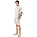 Duo Set for men - coordinated cotton half-sleeve shirt and shorts combo by Tiniwear, perfect for summer streetwear in Sri Lanka